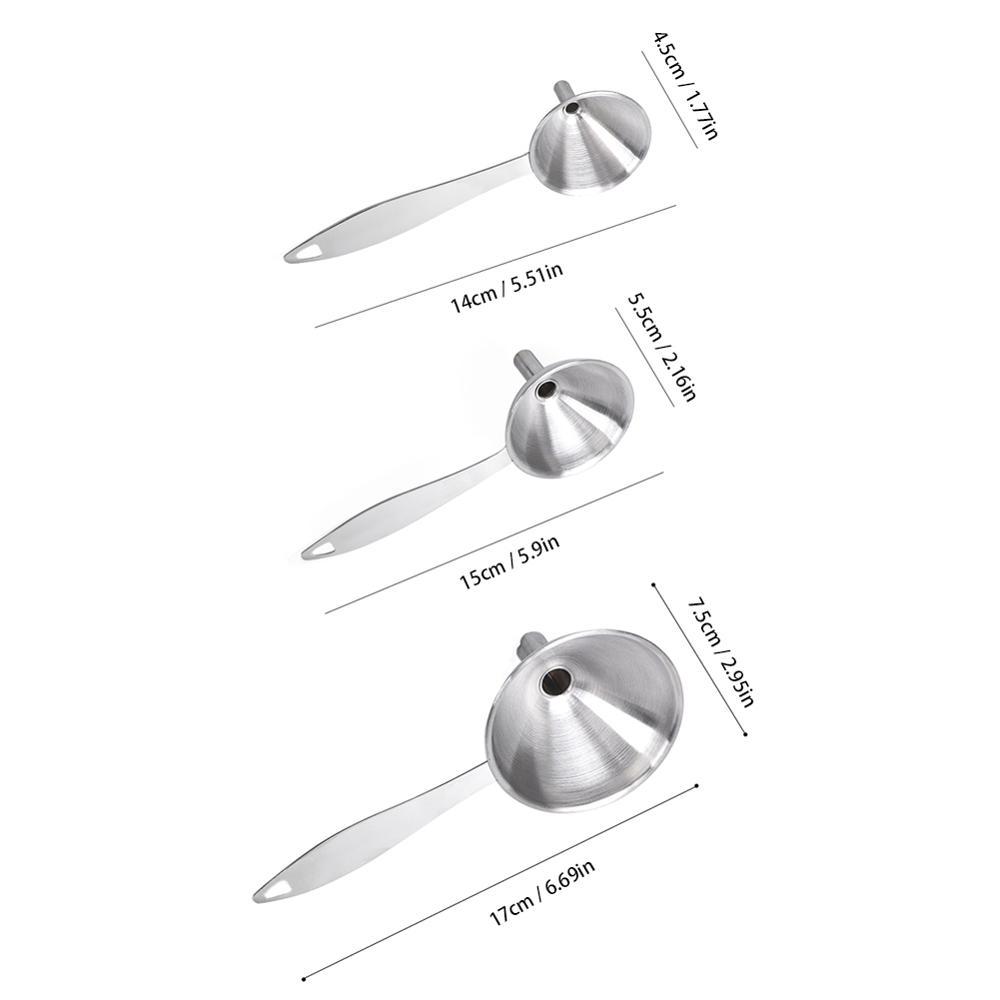 Stainless Steel Three Piece Canning Funnels